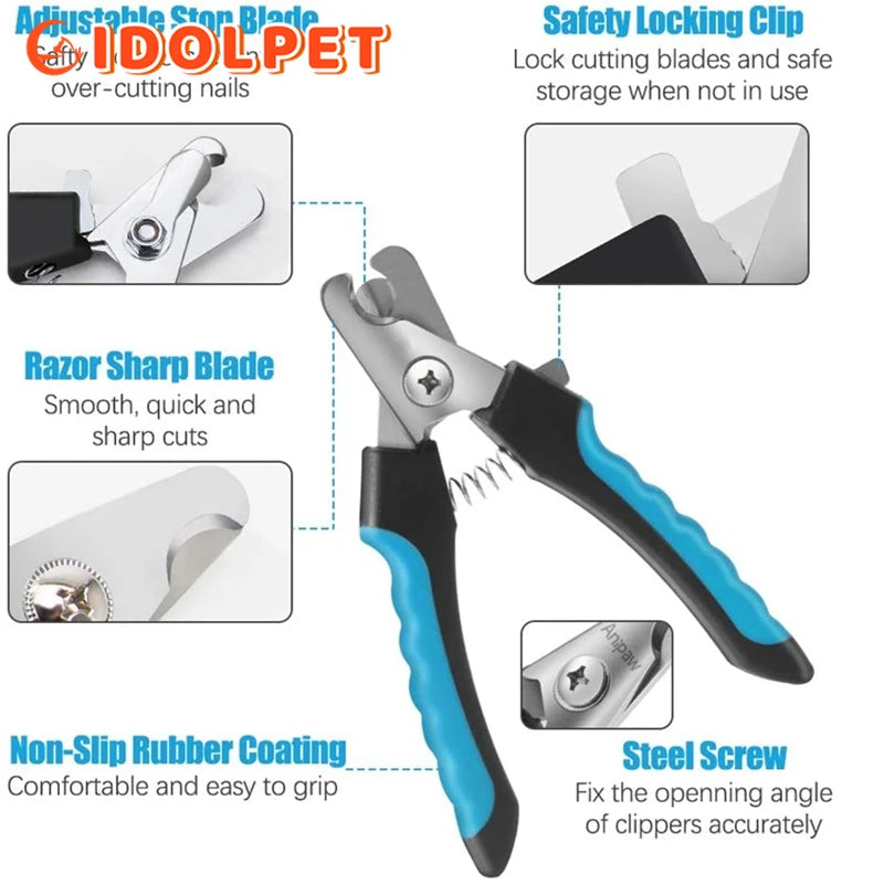 CowLost | pet-beds-professional-stainless-steel-pet-nail-clipper-with-safety-guard-for-cats-and-dogs |3