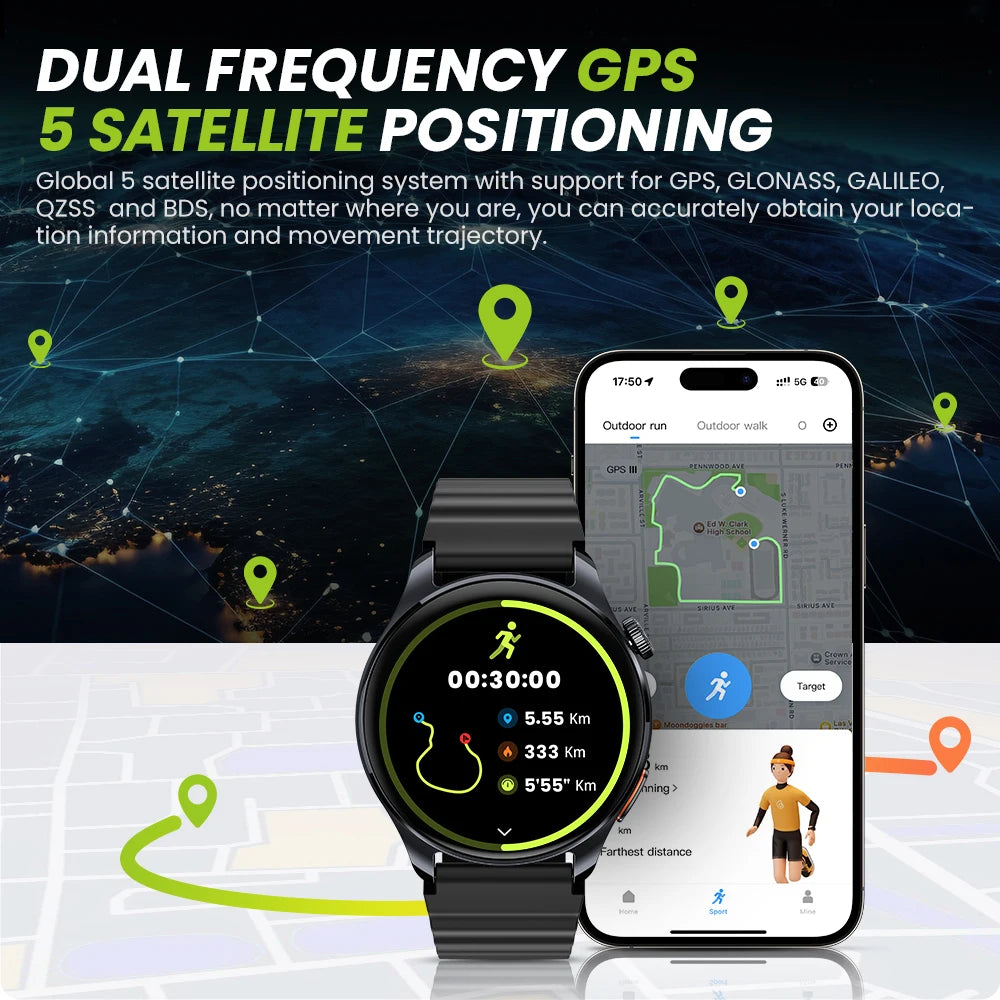 CowLost | haylou-watch-4s-gps-smartwatch-1-43-hd-amoled-display |1