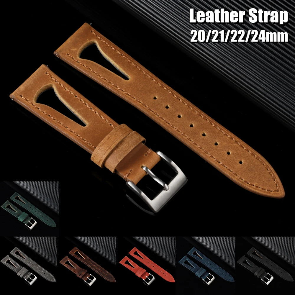 CowLost | bracelets-product_id-oil-wax-leather-watchband-retro-cowhide-strap-20-24mm-waterproof-quick-release-wristband |1