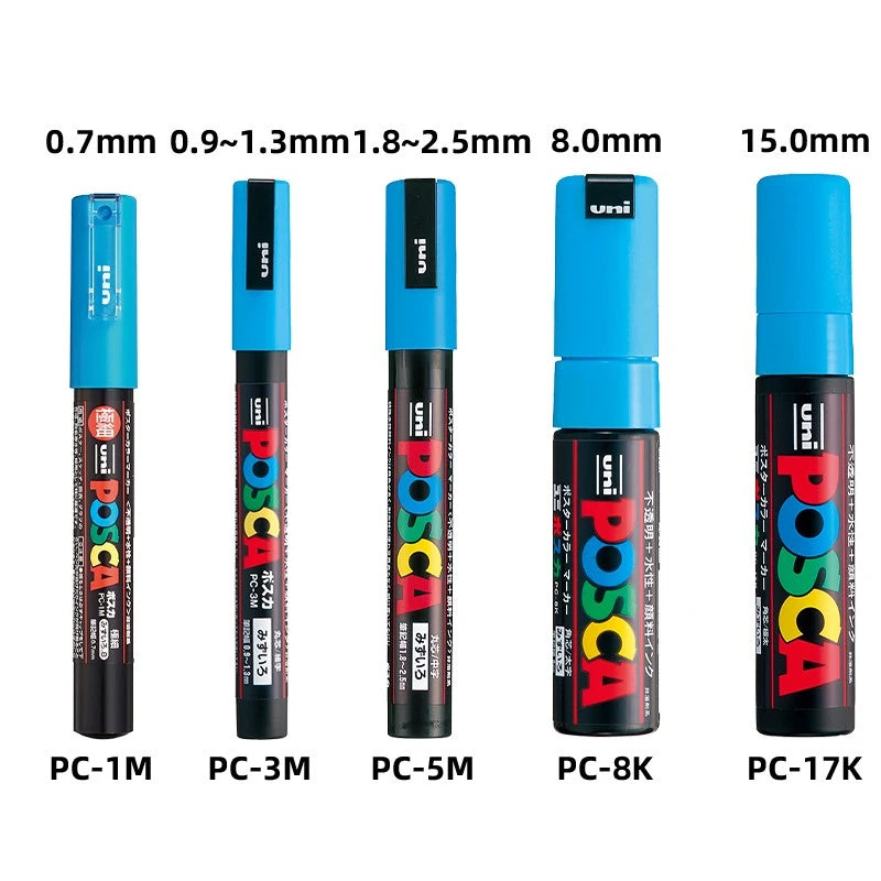 CowLost | product_id-uni-posca-paint-marker-pens-set-pc-1m-pc-3m-pc-5m-pc-8k-pc-17k-16-colors-art-markers-for-graffiti-drawing |58