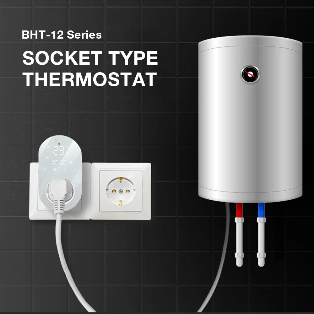 Tuya WiFi Smart Thermostat Socket 16A 220V APP Temperature Controller EU Plug