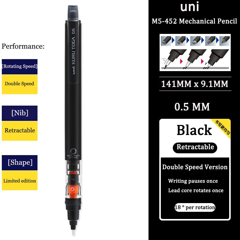 CowLost | product_id-uni-kuru-toga-m5-452-0-5mm-mechanical-pencil-low-center-gravity-japan-stationery |28