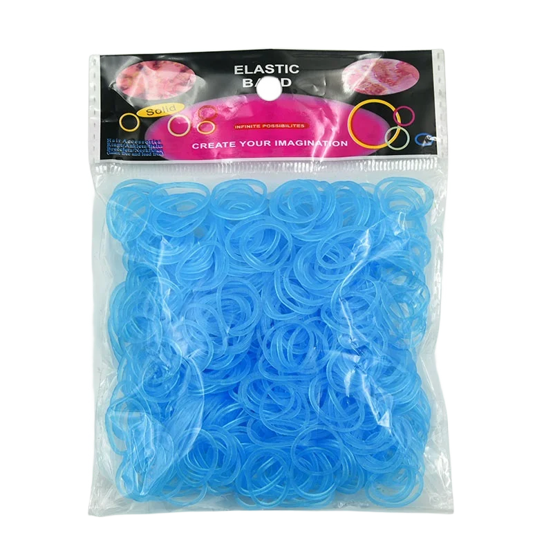 3000pcs Luminous Transparent Rubber Loom Bands for DIY Bracelets, Headwear, and Hair Ties