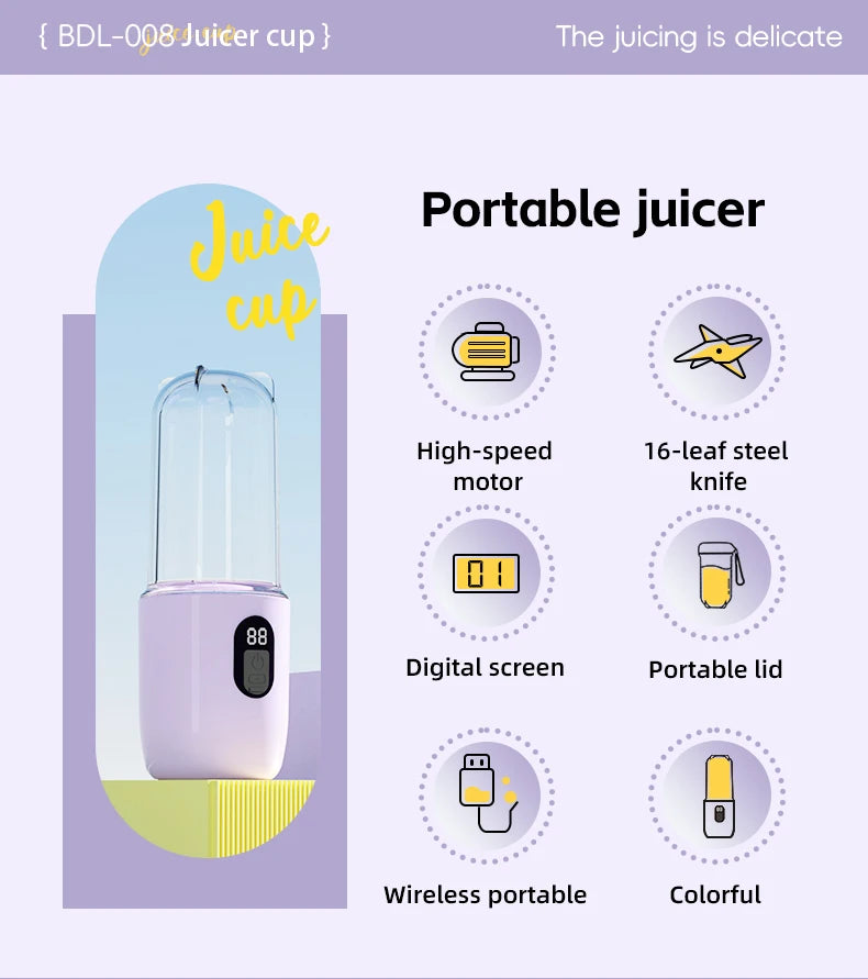 CowLost | product_id-homefish-usb-rechargeable-cordless-mini-blender-juicer-for-smoothies-and-shakes |7