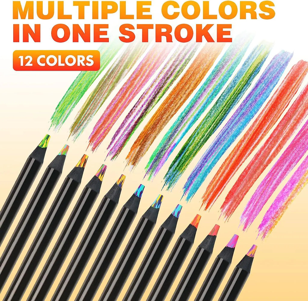 CowLost | rainbow-color-pencils-for-kids-concentric-gradient-crayons |3