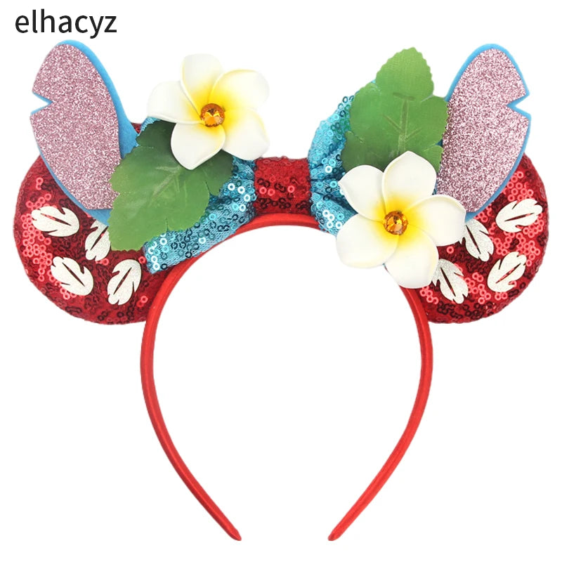 CowLost | cartoon-lilo-stitch-head-band-girls-sequins-bow-hairband |68