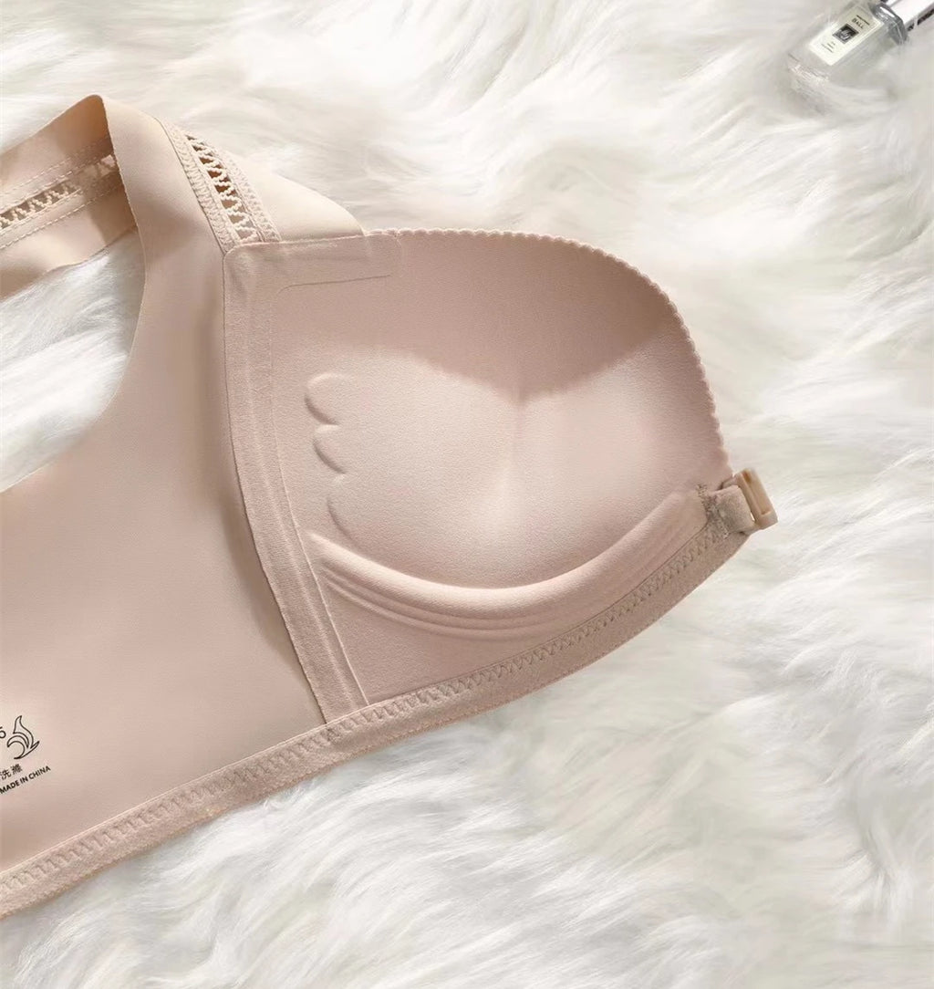 CowLost | product_id-front-button-seamless-adjustable-wire-free-push-up-bra-for-small-breasts-anti-sagging-support |12