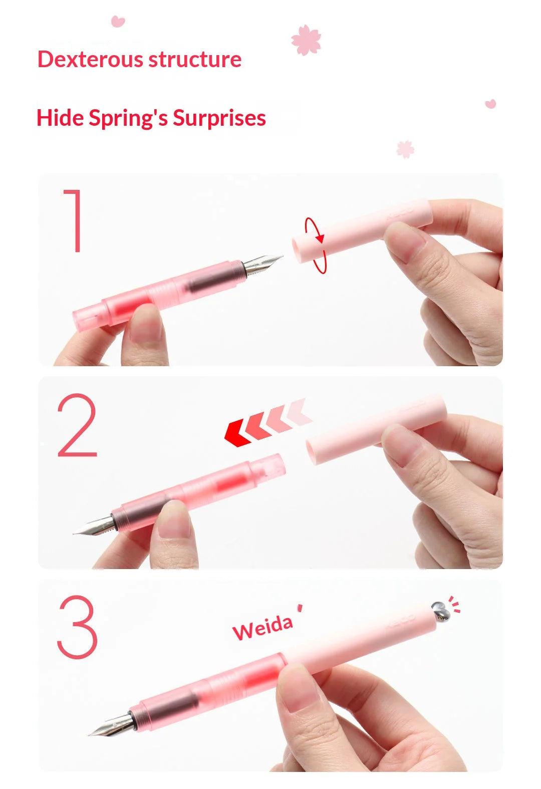CowLost | product_id-kaco-heartfelt-ef-calligraphy-fountain-pen-with-replaceable-ink-smooth-writing-for-students-writers |9