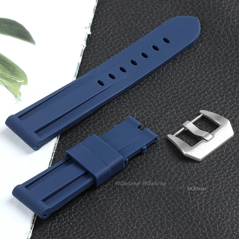 Silicone Sport Watch Band for Panerai 20-26mm Soft Rubber Replacement Strap Unisex