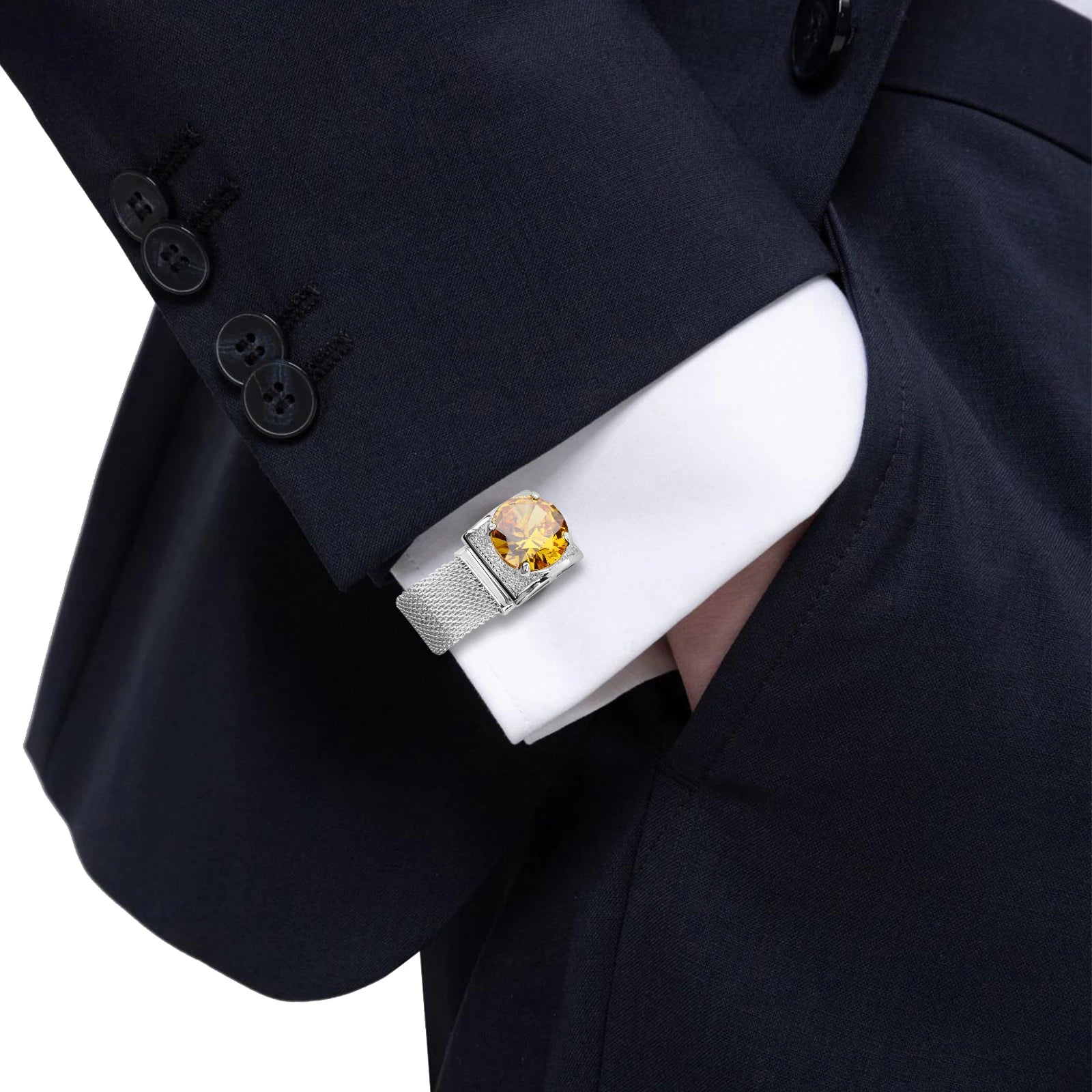 CowLost | clothing-accessories-hawson-mens-silver-birthstone-crystal-cufflinks-luxury |38