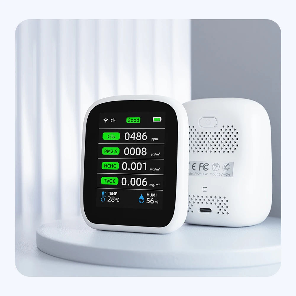 Portable WIFI Air Quality Tester with APP Control PM2.5 CO2 Temperature Humidity Meter