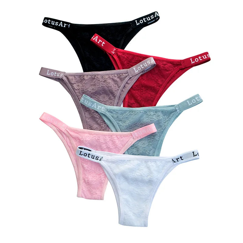 CowLost | product_id-3pcs-women-s-low-waist-lace-brazilian-briefs-set |6