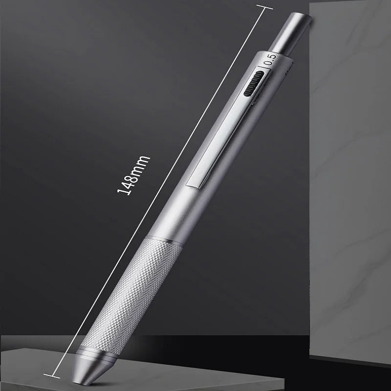 CowLost | product_id-metal-4-in-1-gravity-gel-pen-0-7mm-black-red-blue-mechanical-pencil-press-type-quick-dry-ballpoint |4