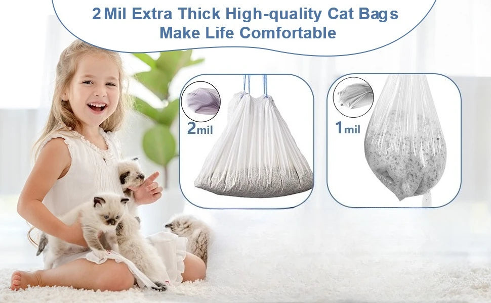 CowLost | cat-toys-100-count-waterproof-cat-litter-box-liners-for-automatic-boxes |13