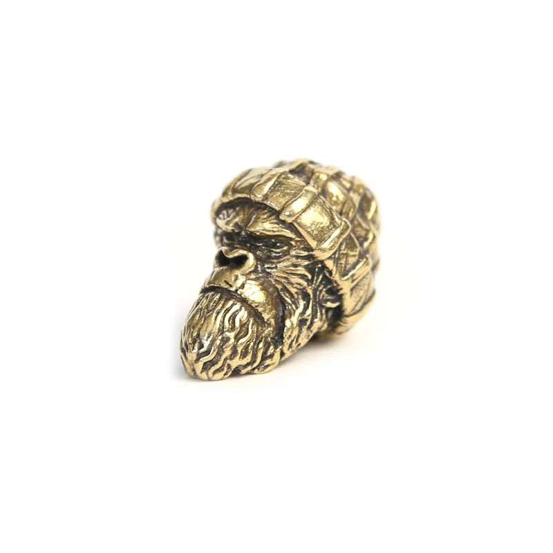 CowLost | beanie-gorilla-head-sculpture-edc-knife-charm-bracelet-and-keychain-accessories-diy-paracord-braided-lanyard-pendant-components |6
