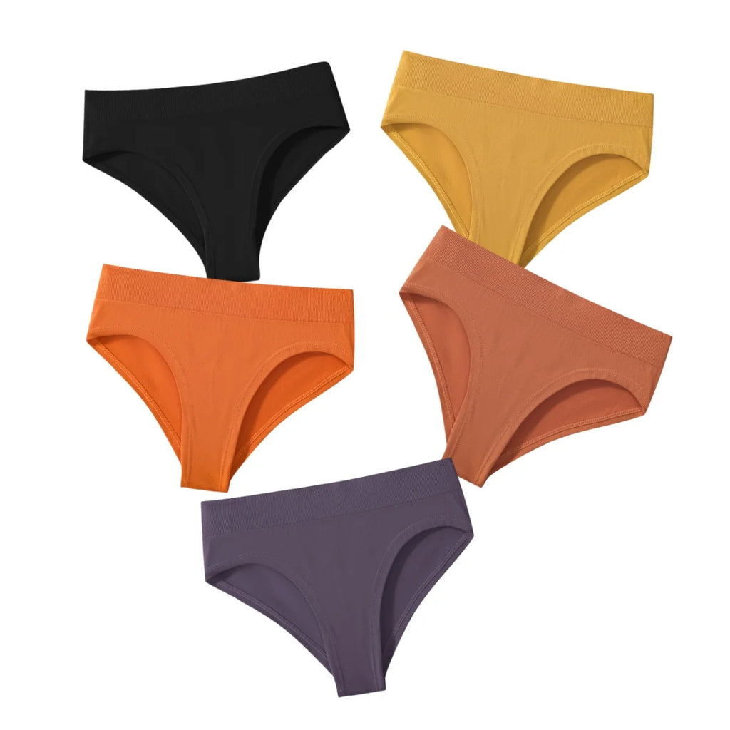 CowLost | product_id-5pcs-high-rise-seamless-women-s-solid-color-brief-panties-s-xxxl |23