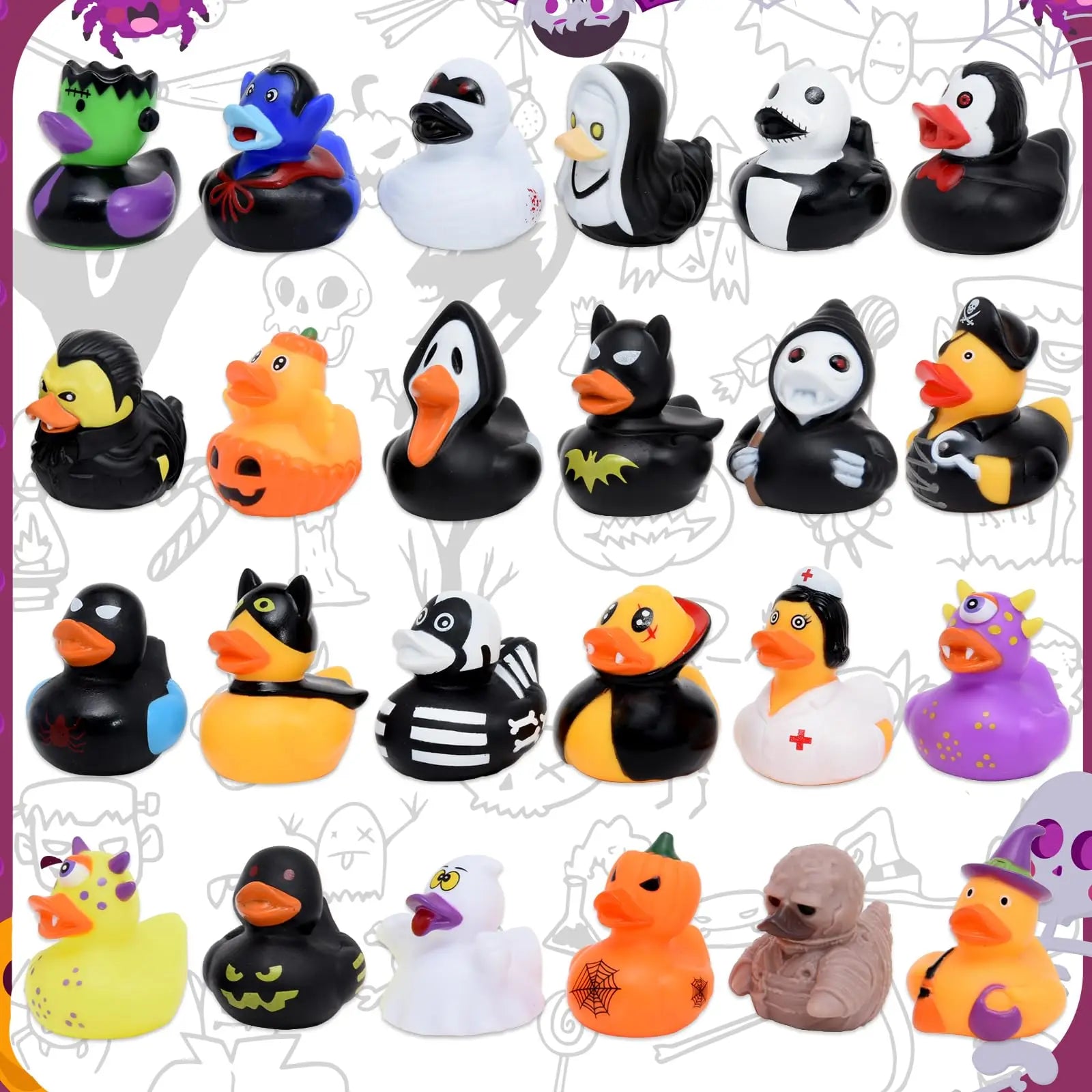 CowLost | product_id-24-48-96-pcs-halloween-rubber-duck-party-favors-for-kids-birthday-decor |11