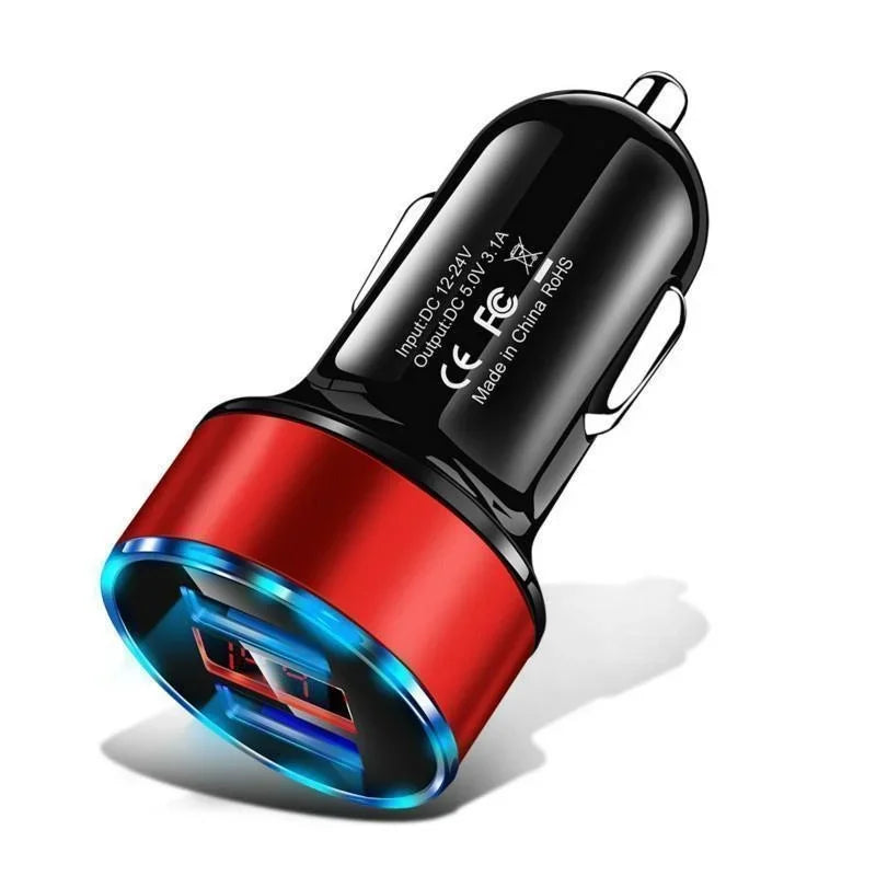 CowLost | vehicle-parts-accessories-led-usb-car-charger-with-2-ports-and-led-display |8