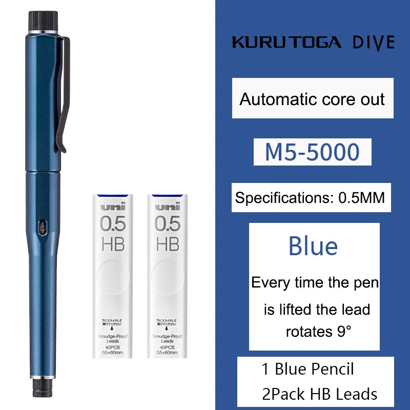 CowLost | product_id-uni-m5-5000-kurutoga-dive-0-5mm-hb-self-rotating-mechanical-pencil-black |26