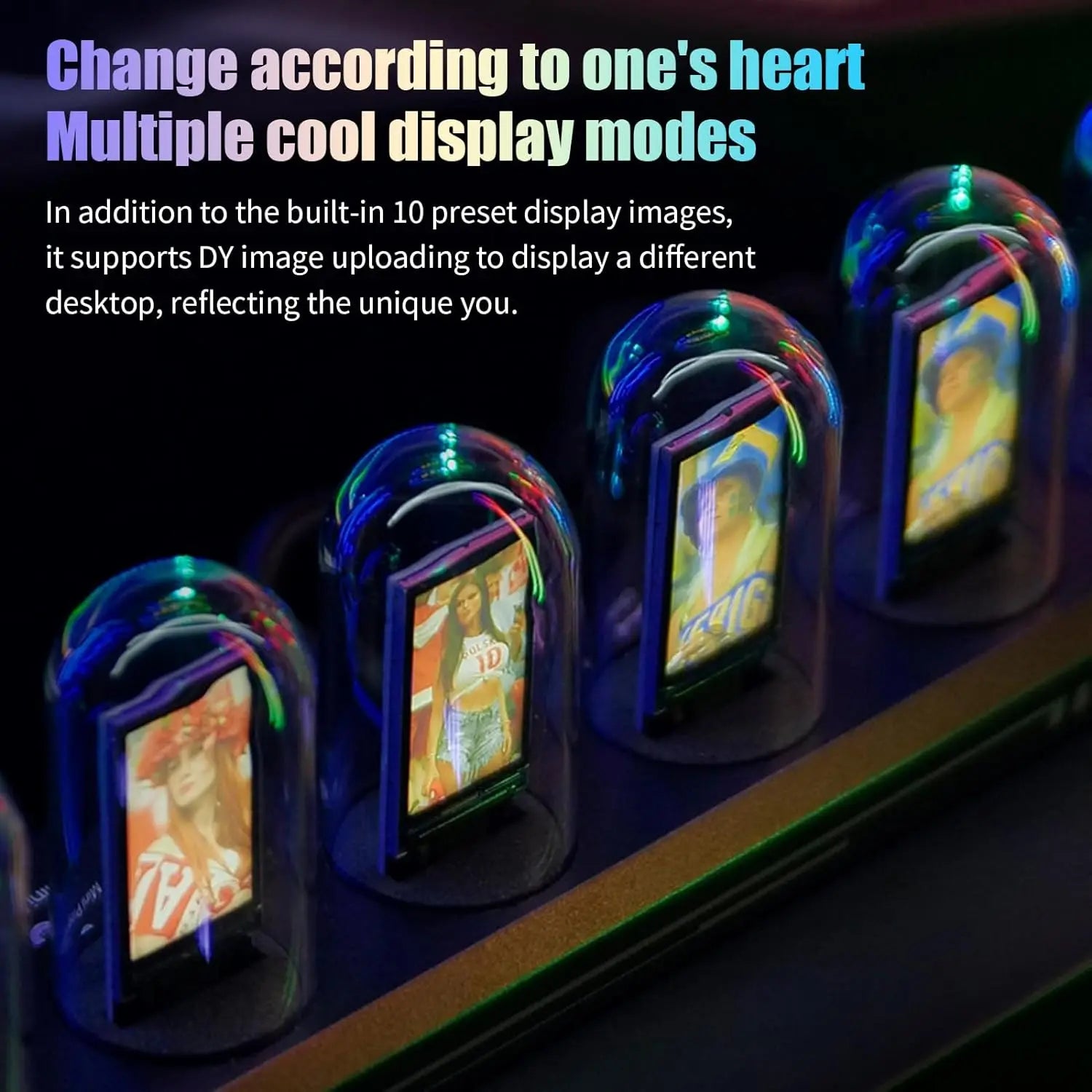 Mexllex Nixie Tube RGB Retro Digital Clock with Wi-Fi, APP Control, IPS Glow, Weather Mode
