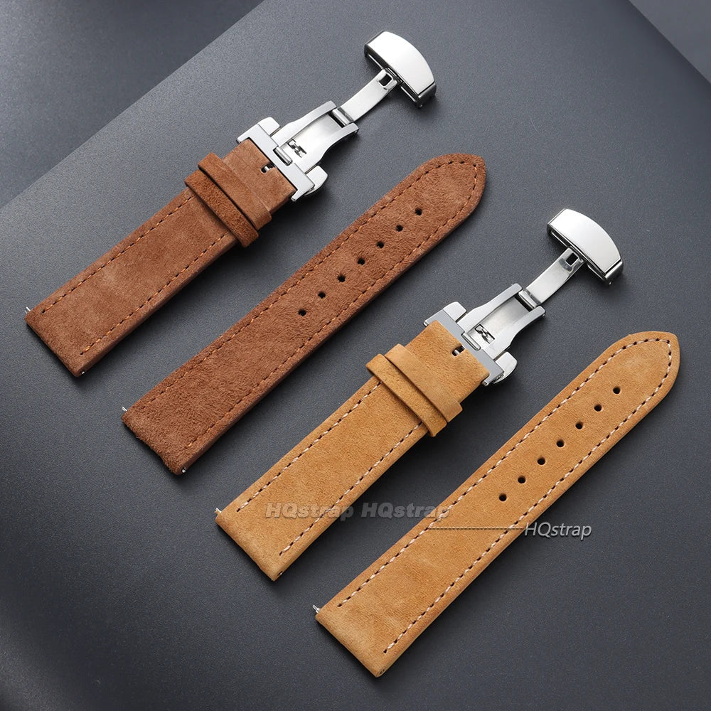 CowLost | product_id-suede-leather-watch-band-18-22mm-with-stainless-steel-butterfly-buckle-black-brown-blue |4