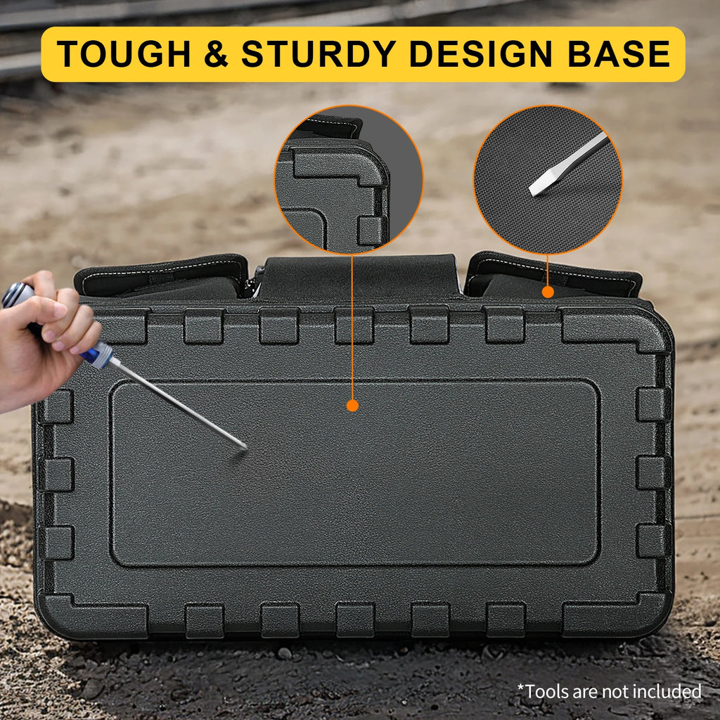 CowLost | product_id-heavy-duty-16-pocket-electrician-tool-bag-with-hard-bottom-for-hvac-mechanic |3