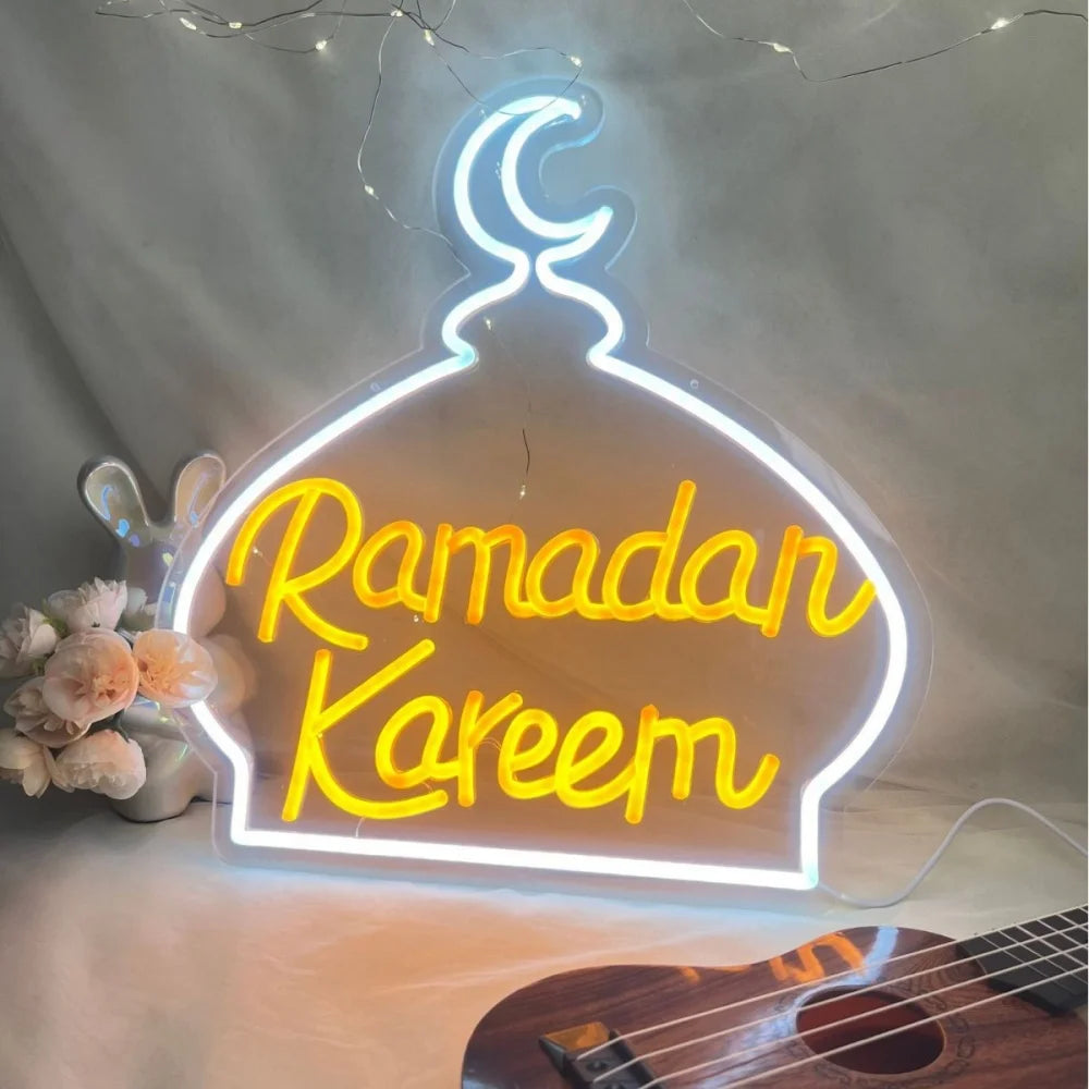 CowLost | ramadan-mosque-neon-lights-eid-mubarak-led-night-light-wall-backdrop-decor |7