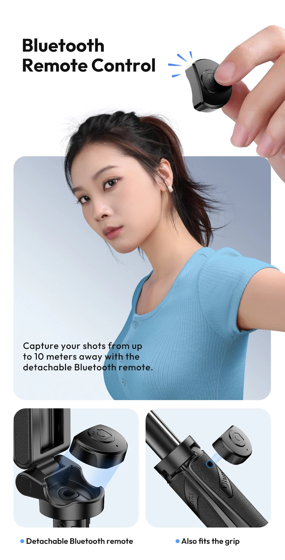 CowLost | ulanzi-jj03-magnetic-phone-tripod-wireless-phone-grip-selfie-stick-desktop-tripod-for-iphone-16-15-14-13-pro-pro-max |14