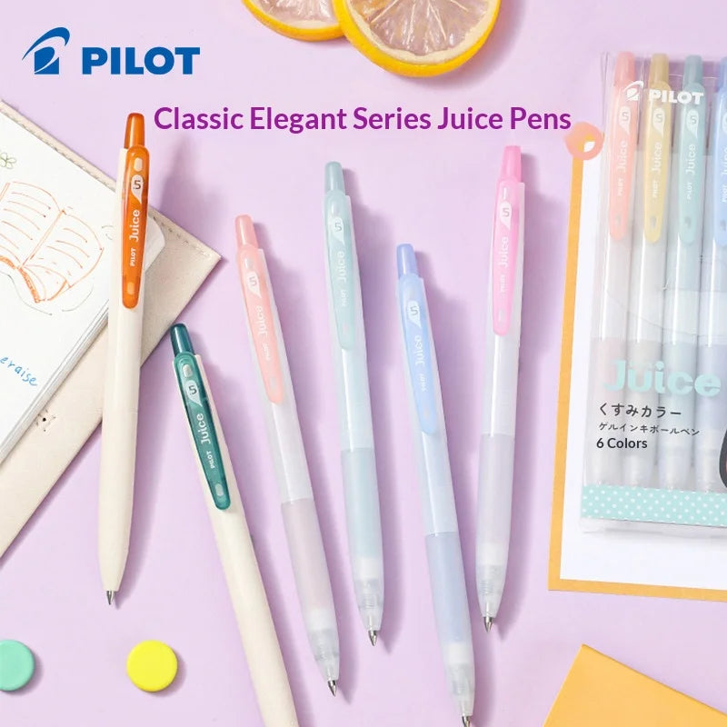 CowLost | product_id-pilot-juice-0-5mm-fine-gel-pens-soft-pastel-vintage-classics-clear-barrel-for-writing-illustration |2