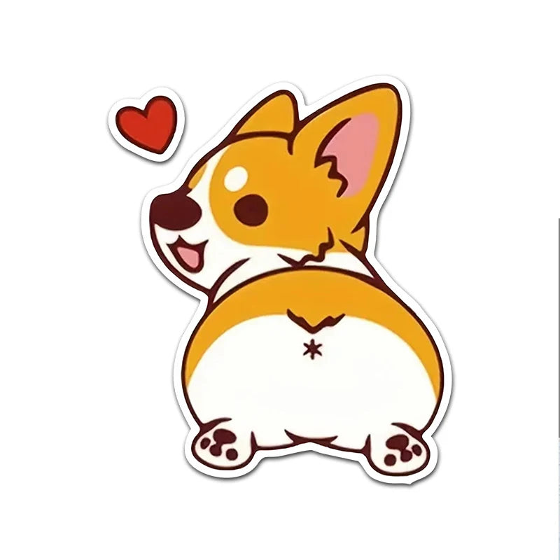 CowLost | car-cartoon-sticker-corgi |7