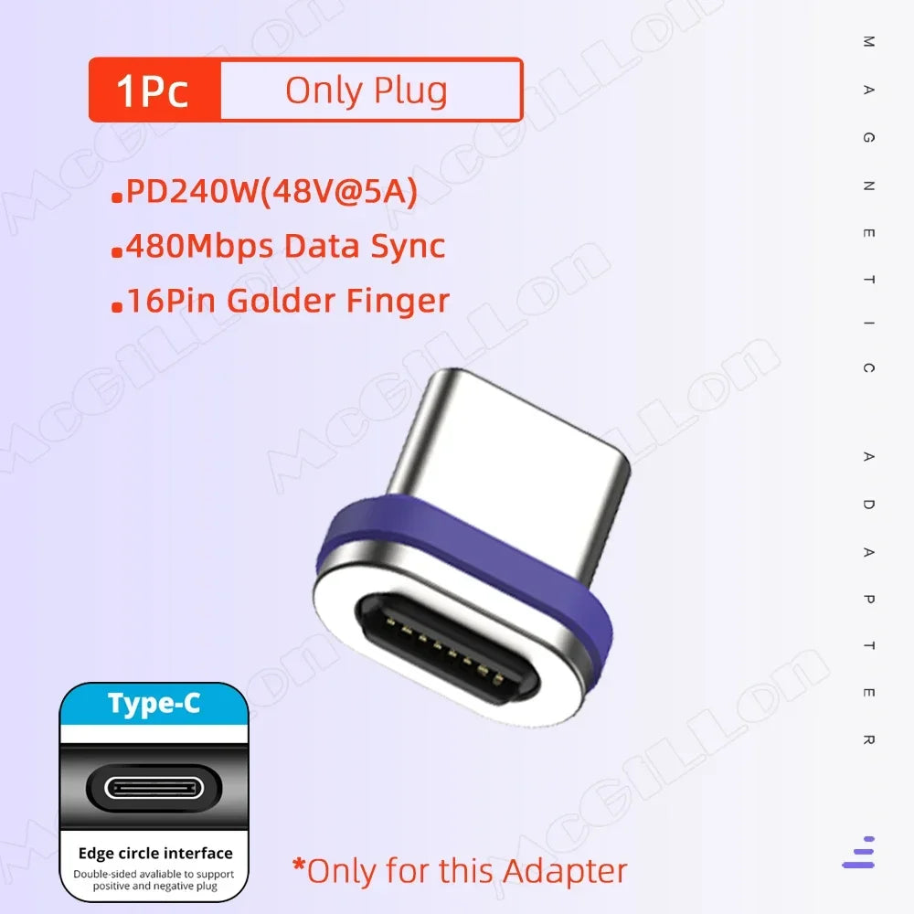 CowLost | product_id-16pin-usb-c-to-usb-c-magnetic-adapter-pd-240w-fast-charging-data-converter-for-iphone-16-15-macbook-samsung-xiaomi |21