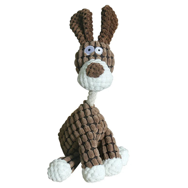 CowLost | dog-kennel-run-accessories-donkey-shape-corduroy-squeaky-dog-chew-toy |6