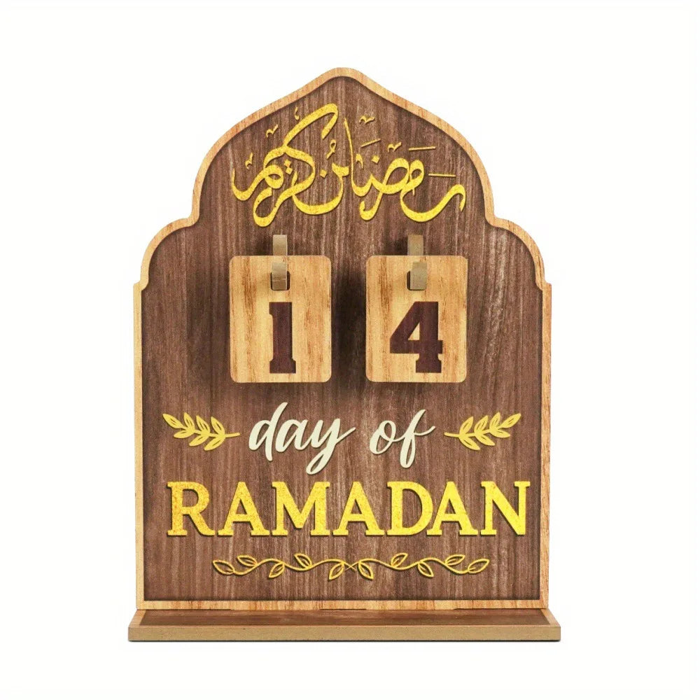CowLost | ramadan-countdown-calendar-eid-mubarak-wooden-advent-ornament |6