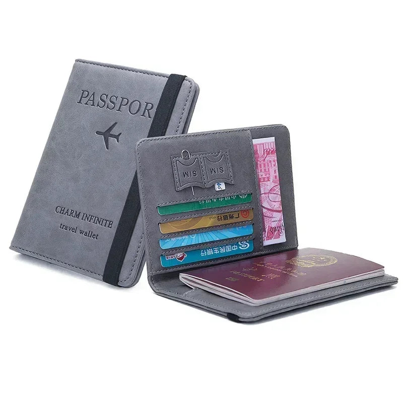 CowLost | elastic-band-leather-passport-cover-travel |1