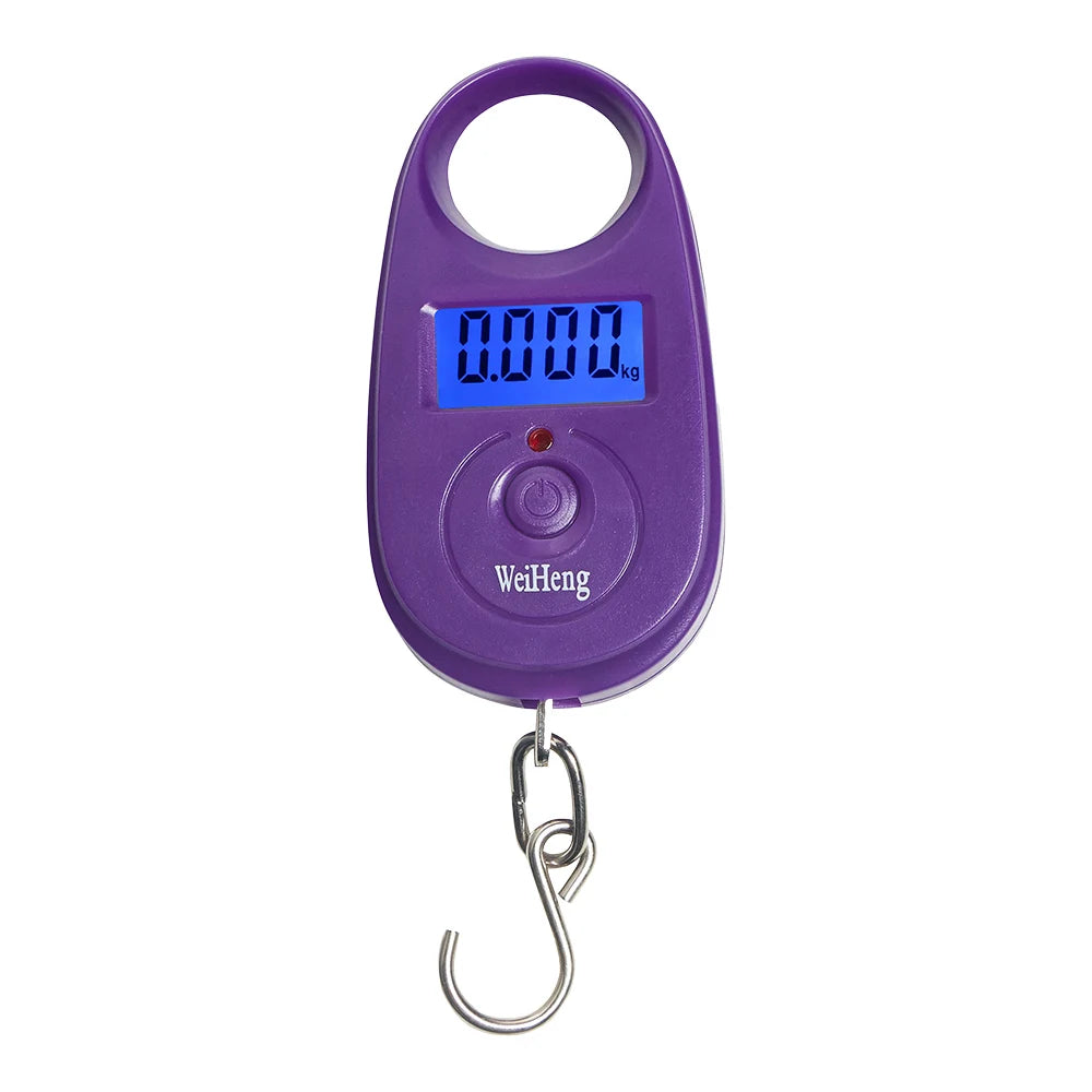 25kg 5g Mini Portable Digital Hook Scale with Backlit LCD for Luggage Fishing Weighing