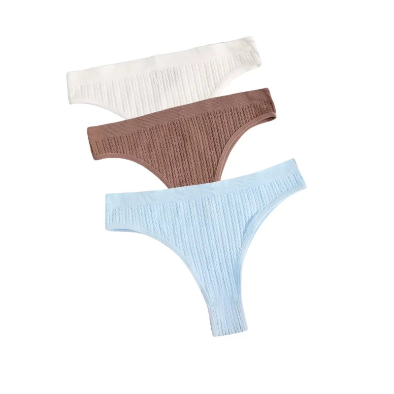 CowLost | product_id-3pcs-seamless-low-waist-women-s-stretch-briefs-solid-color-panties |24