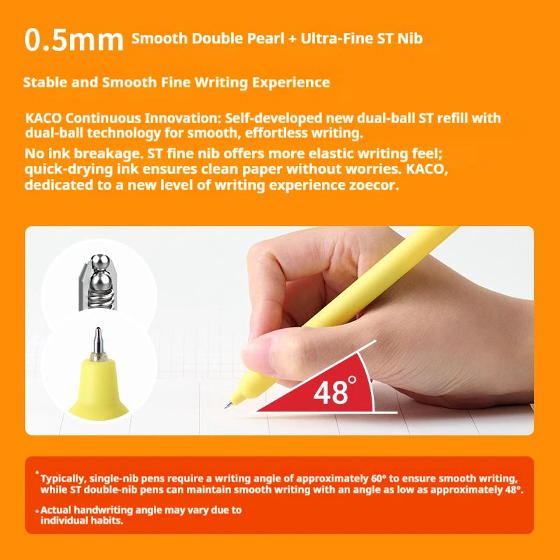 CowLost | product_id-kaco-fanta-collab-sprint-pop-up-0-5mm-black-gel-pen-side-knock-smooth-writing-stationery |5