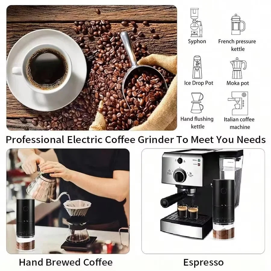 CowLost | product_id-homefish-1500mah-electric-type-c-rechargeable-coffee-burr-grinder-90g-capacity |5