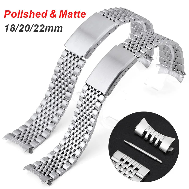CowLost | bracelets-product_id-hqstrap-stainless-steel-curved-flat-end-watch-band-18mm-20mm-22mm-for-seiko-rolex-metal-strap |8
