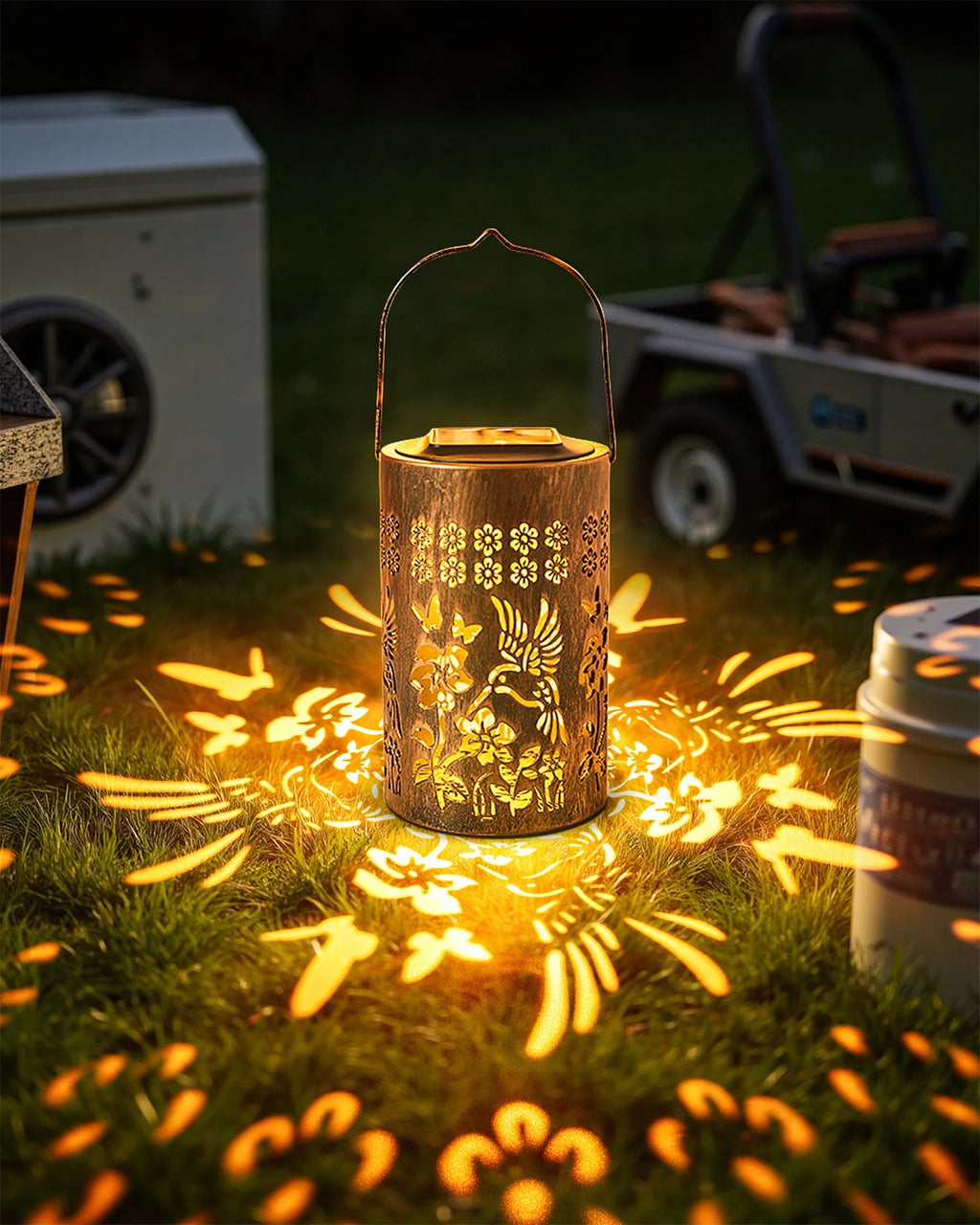 2025 Fairy Solar Lantern with Upgraded LED Beads, IP67 Waterproof Warm White Light for Garden Patio Path