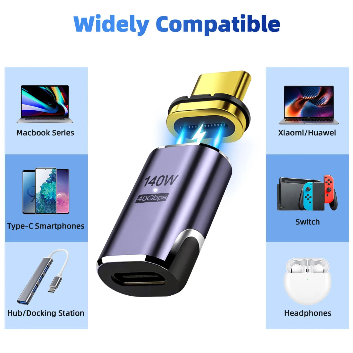 CowLost | product_id-pd140w-magnetic-usb4-0-type-c-otg-adapter-40gbps-thunderbolt-3-fast-charging-8k-120hz-video-converter-for-tablet-smartphone |18