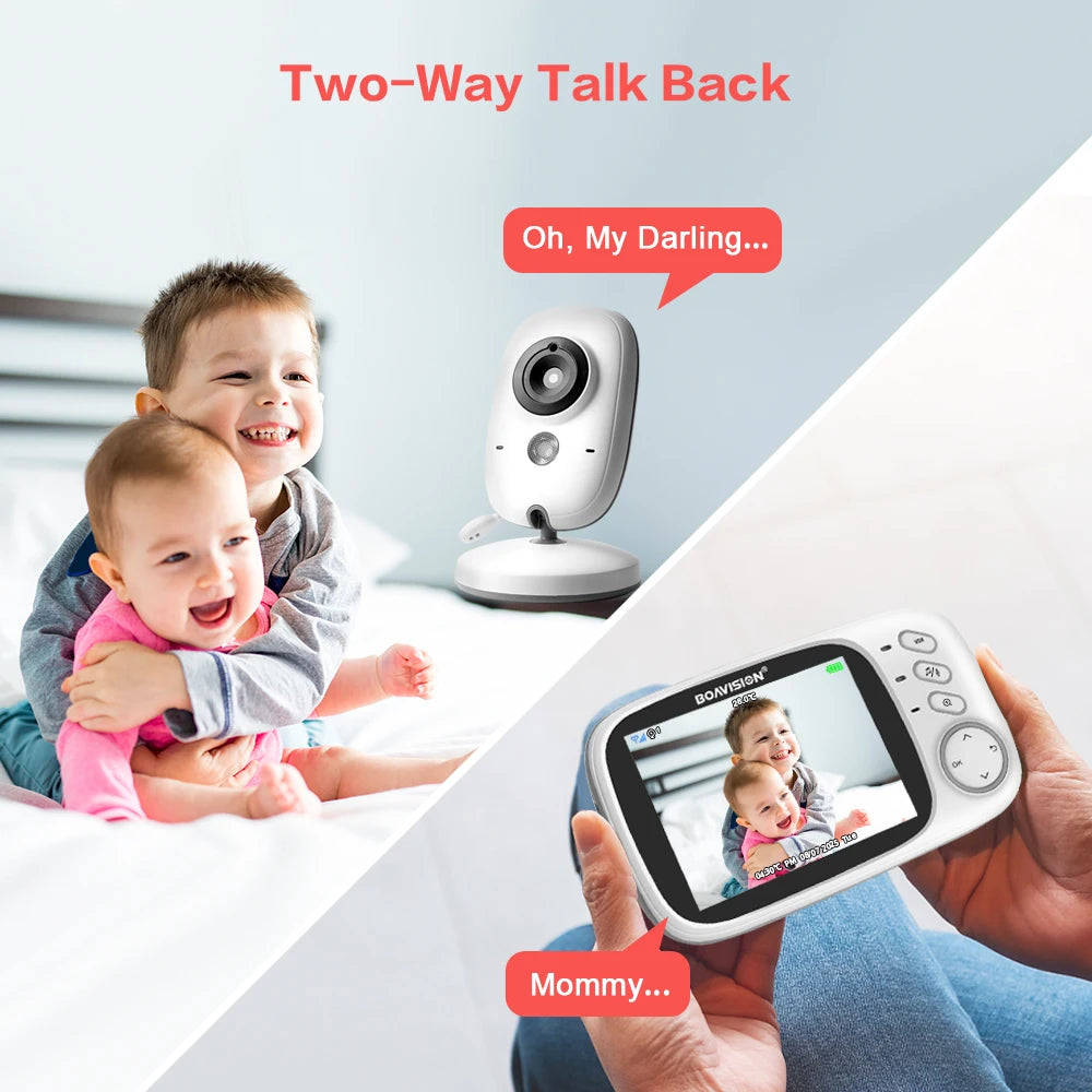 CowLost | vb603-video-baby-monitor-2-4g-wireless-with-3-2-inches-lcd-2-way-audio-talk-night-vision-surveillance-security-camera-babysitter |3