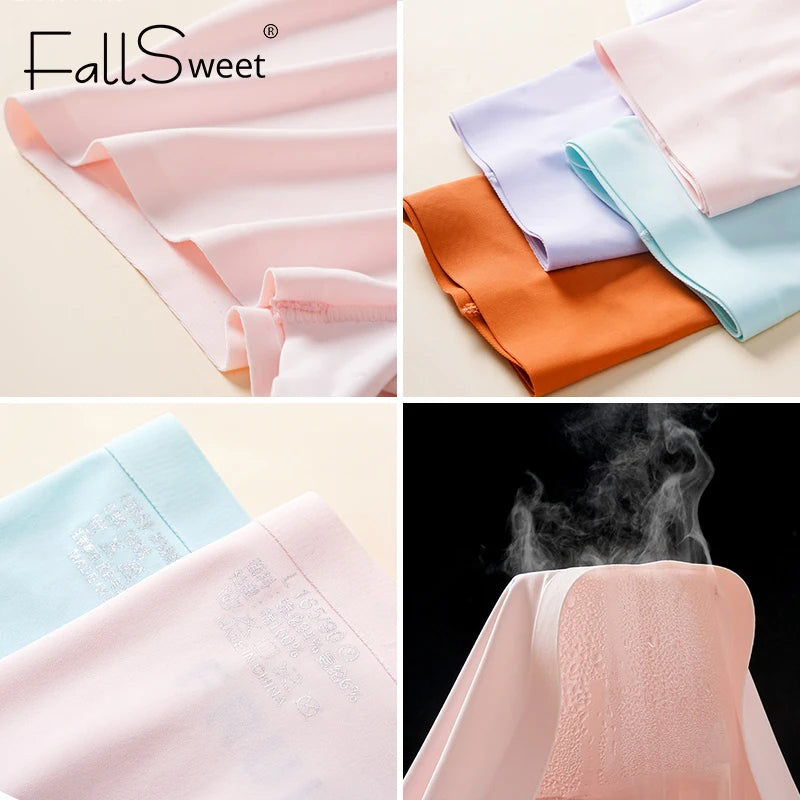 CowLost | product_id-fallsweet-5pcs-womens-seamless-mid-rise-boyshort-panties-for-daily-wear-sports |3
