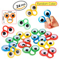 24Pcs Eye Finger Puppet Rings with Wiggle Eyes for Kids Party Favors and Halloween Gift