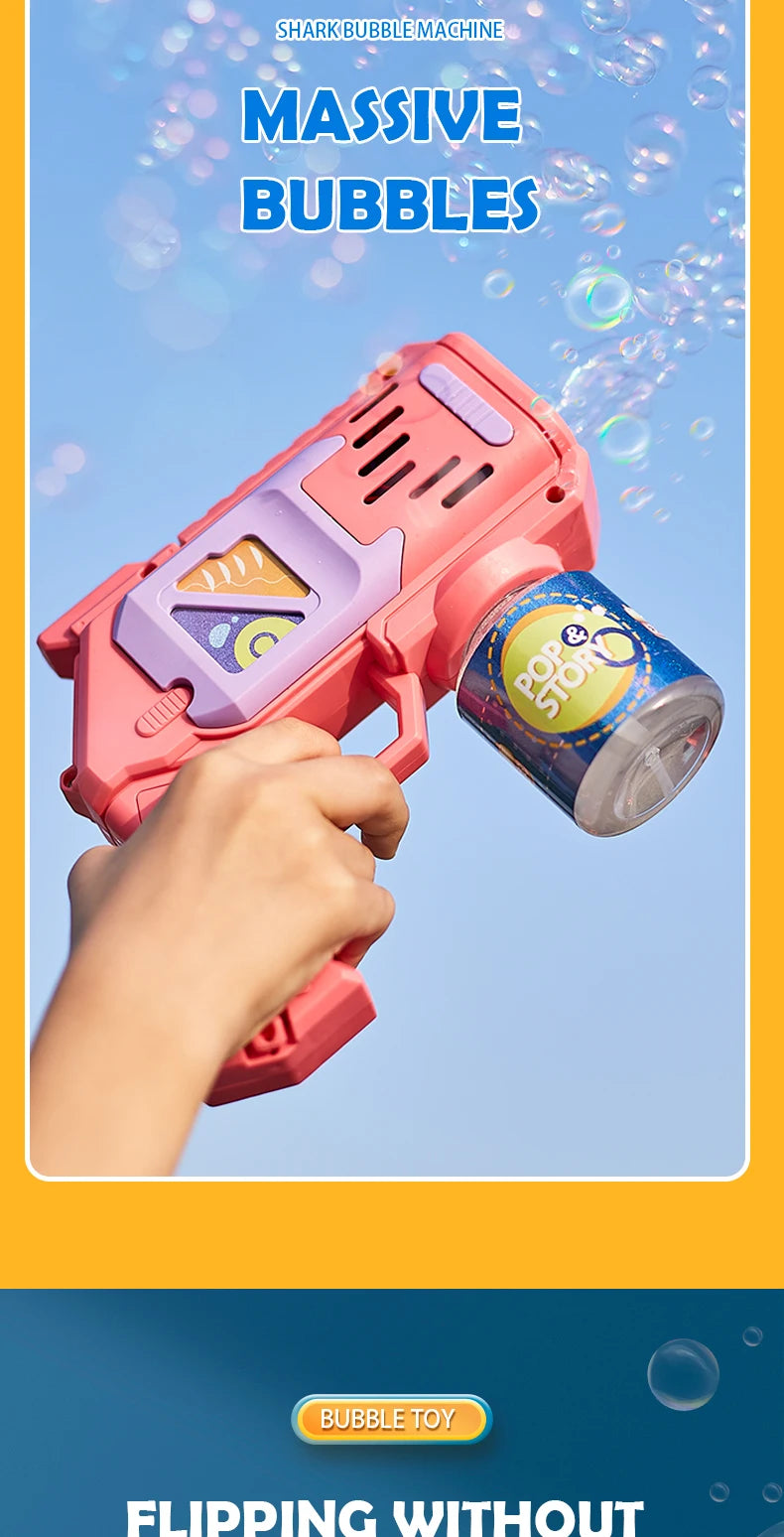 CowLost | product_id-electric-bubble-gun-toy-with-colorful-lights-outdoor-summer-puzzle-gift-no-bubble-liquid-or-battery-included |9