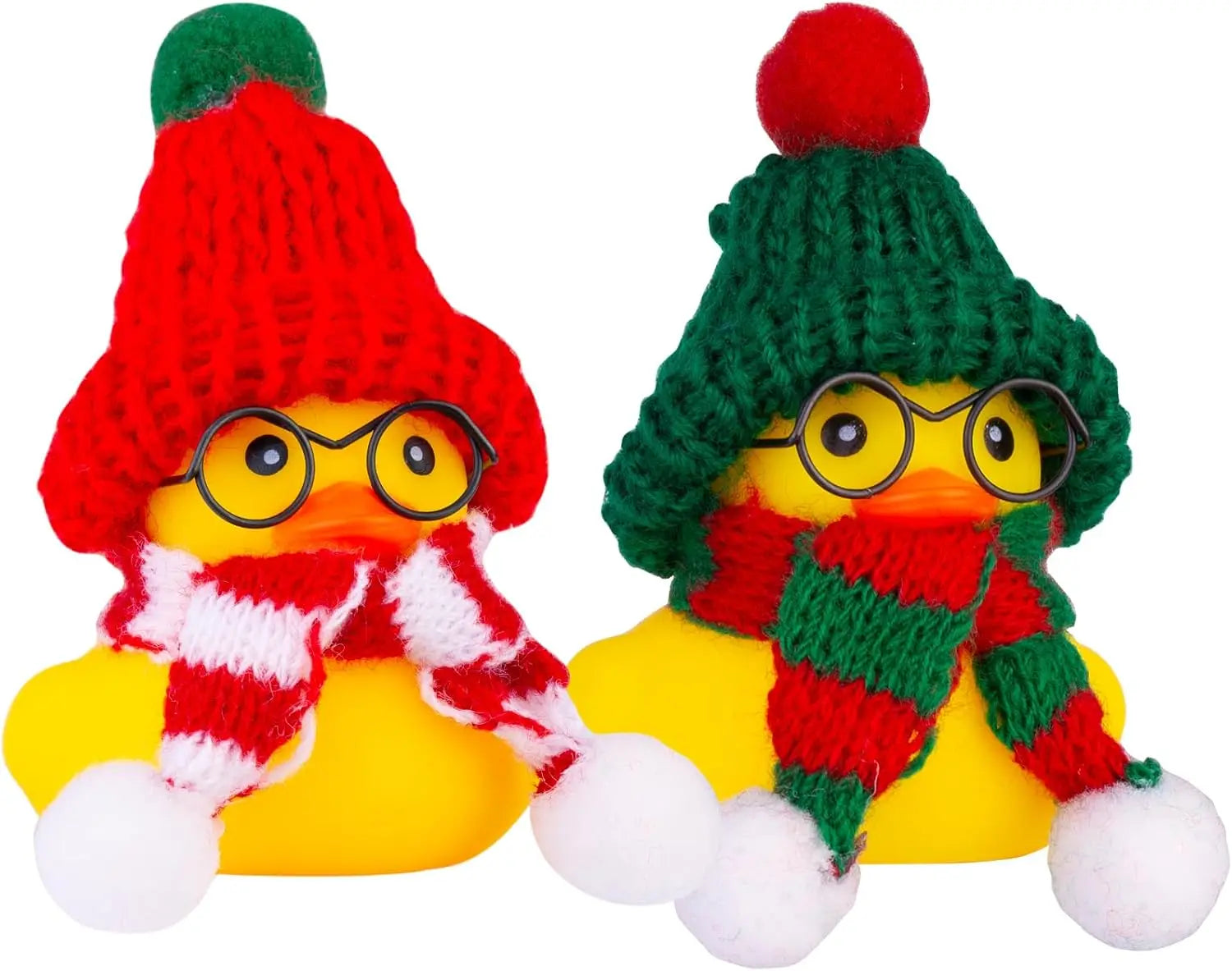 CowLost | product_id-2-pack-car-rubber-ducks-dashboard-decorations-with-mini-beanie-hats-scarves-and-sunglasses |9