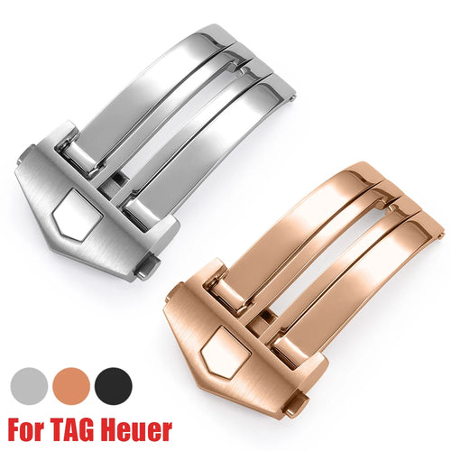 CowLost | 18mm-20mm-stainless-steel-watch-buckle-for-tag-heuer-solid-folding-metal-buckles-for-silicone-watchband-double-button-clasp-1 |1