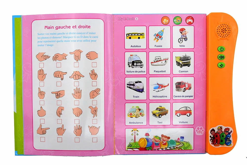 French English Bilingual Interactive Audio Book for Kids Early Learning Educational Toy