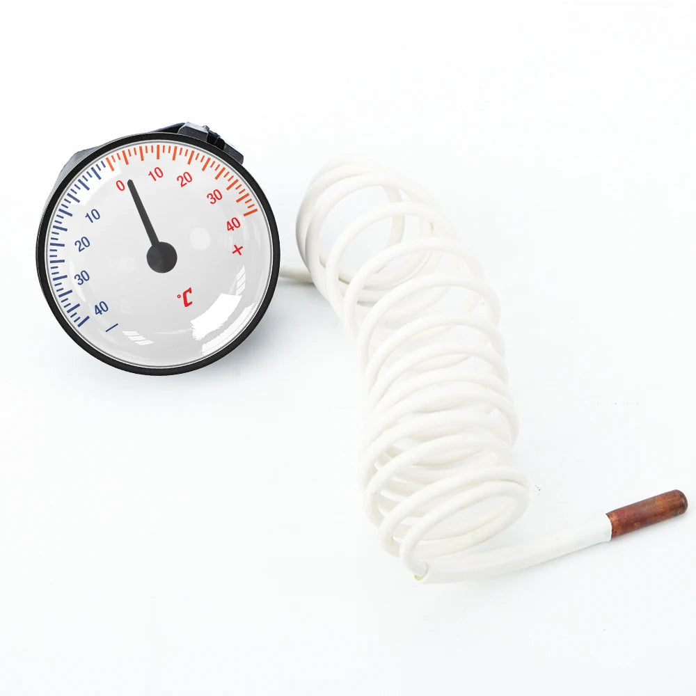 Expansion Thermometer with 1.2m Probe -40~40℃/0~120℃ Embedded for Cold Chain & Hot Spring Use