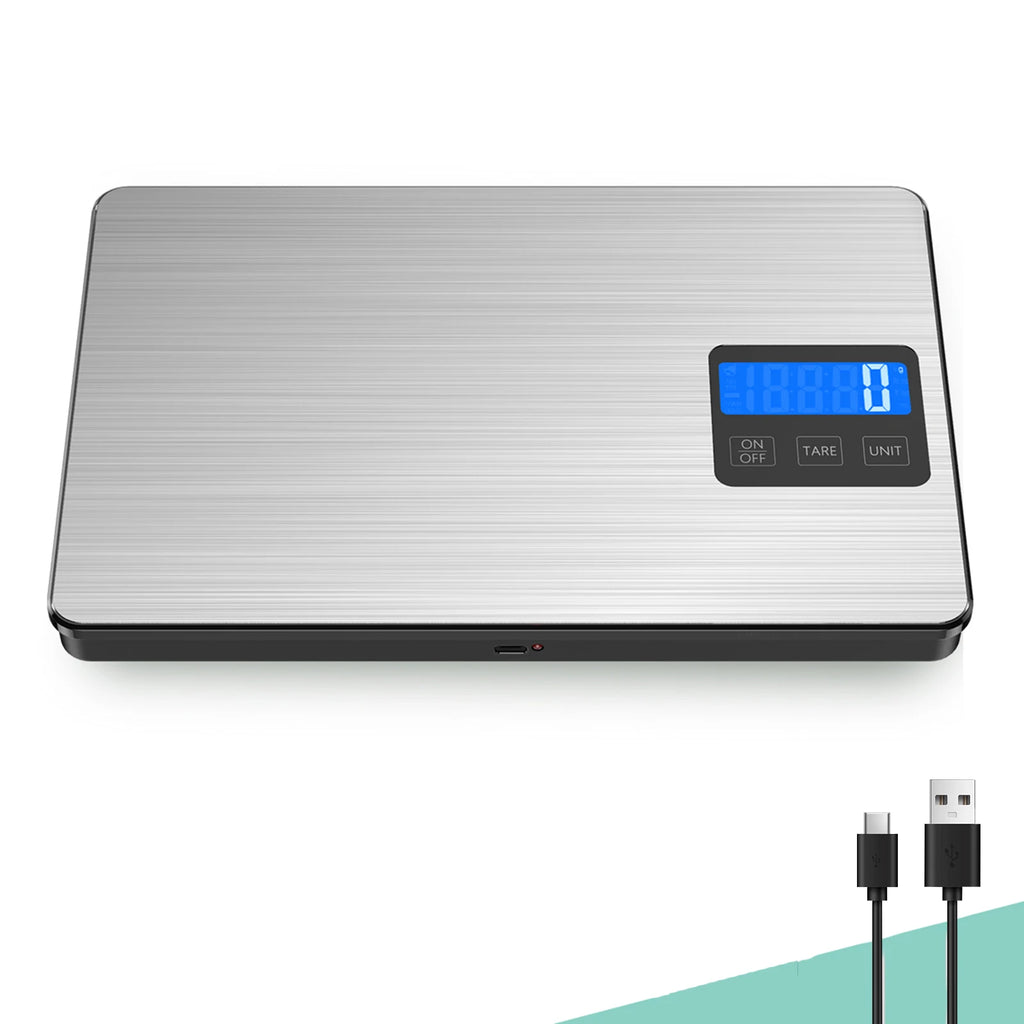 Digital Kitchen Scale 15kg/1g Rechargeable Electronic Food Scale with LCD Display
